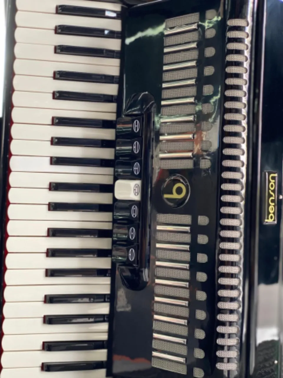 ACORDEON BENSON 120 BAIXOS BAC120-7SBK PRETO