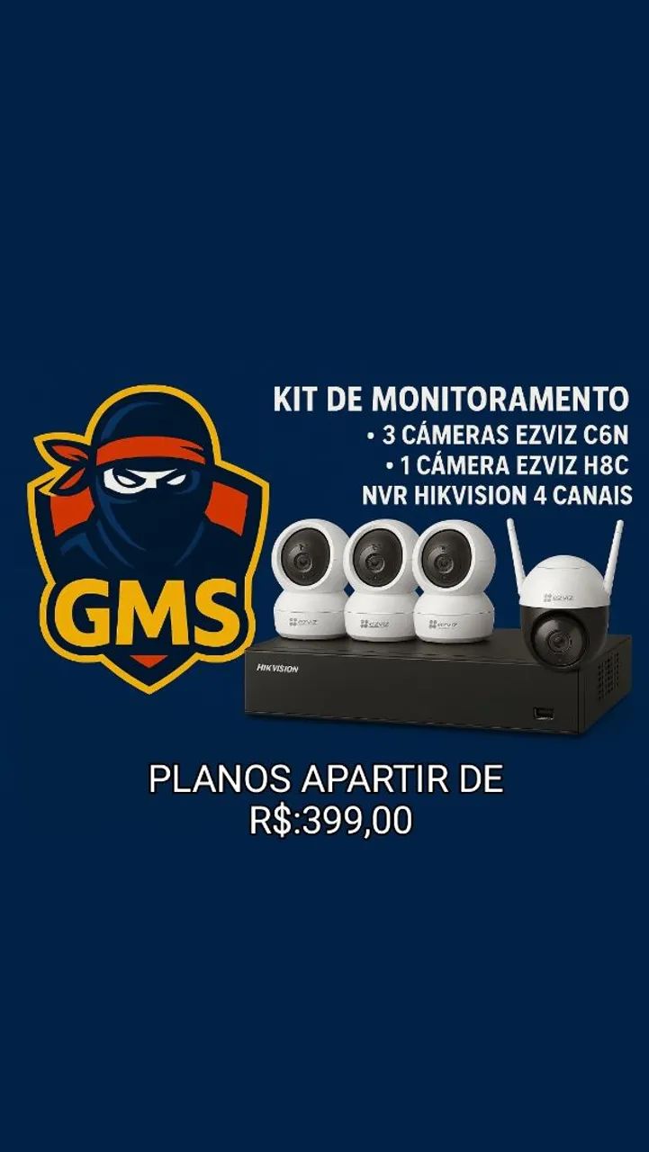 Câmeras de segurança Kit para monitoramento com gravador de video nvr