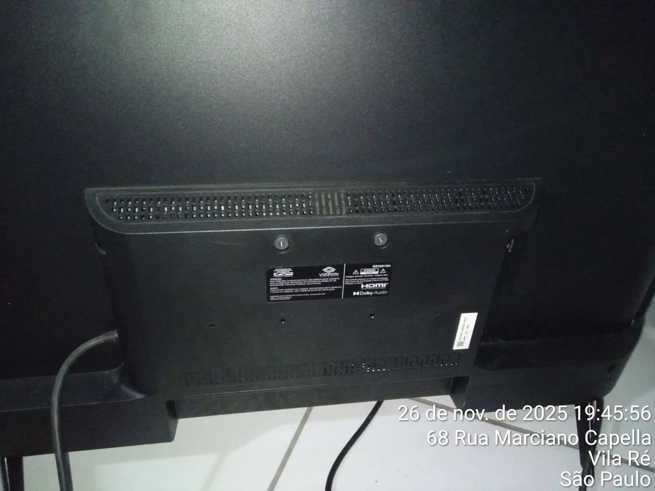 TV Led 32, Marca Vizzion, estado de nova,pouco uso, com fio de antena 12 m - Foto 2
