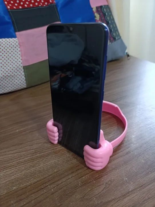 Suporte Para Celular Forma de Mao Maozinha Flexivel Apoio de Mesa - Foto 3