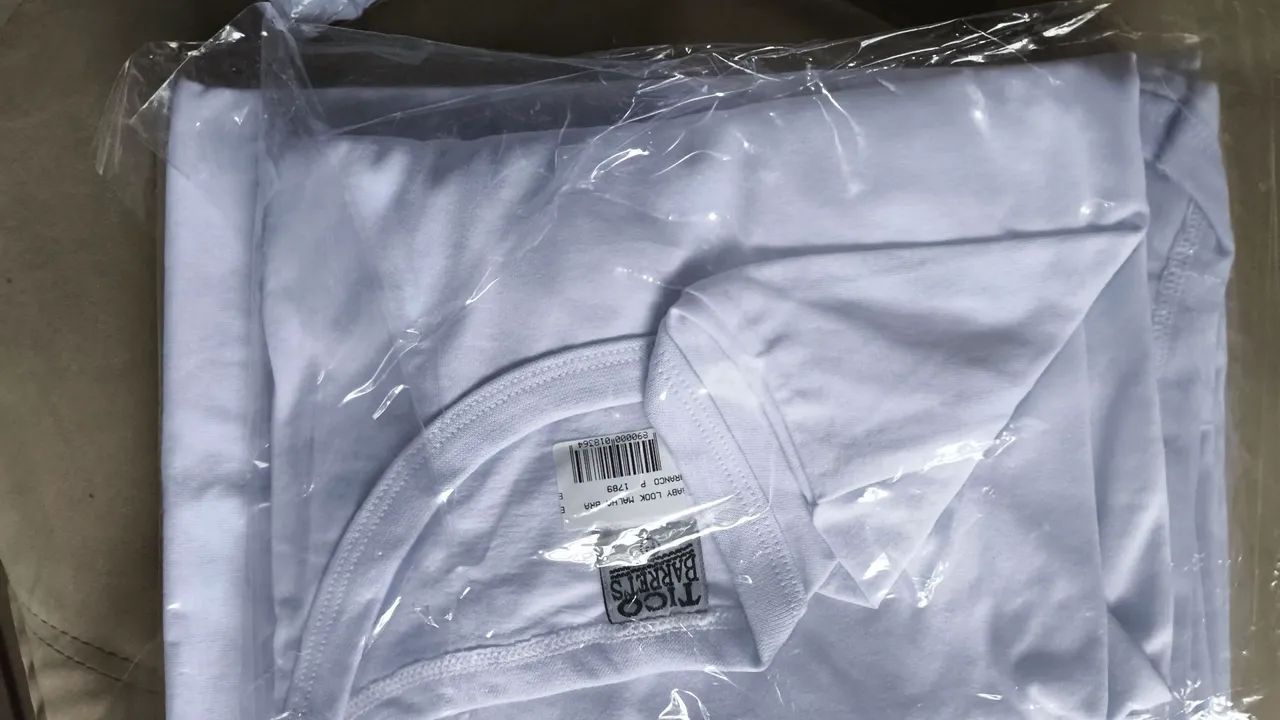 Camiseta Branca 100% Algodão Diversos tamanhos  - Foto 3