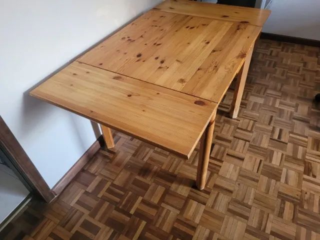Mesa retrátil de madeira - Foto 4