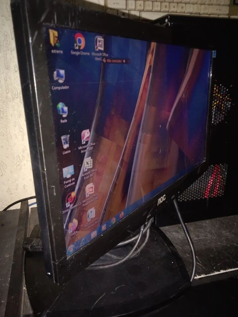 Monitor AOC led 17 polegadas completo 65126765192706122