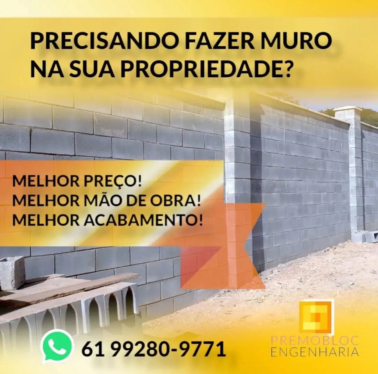 Construção de muros e muros de arrimo,mão de obra especializada e preço justo