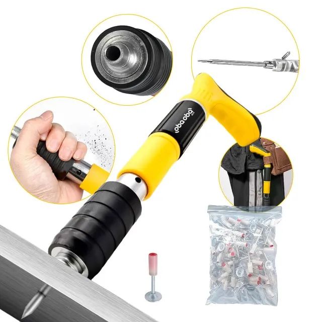 Kit Pistola de Fixação Finca Pino com 120 Pregos