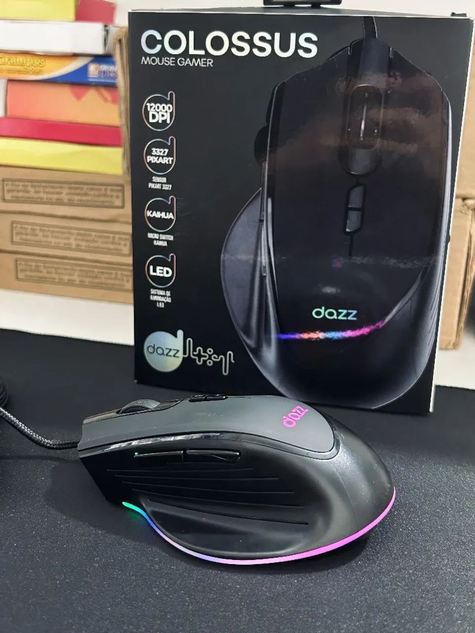 Mouse com fio 12000 Dpi Kaihua 