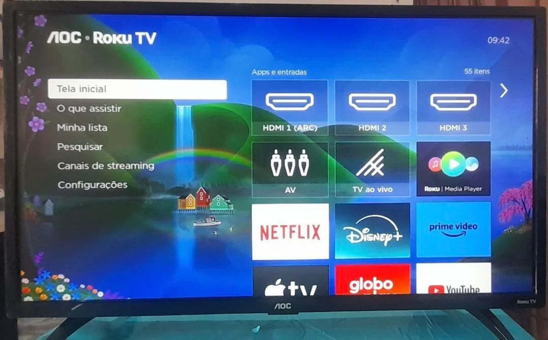 Tv smart AOC Roku 32 polegadas.