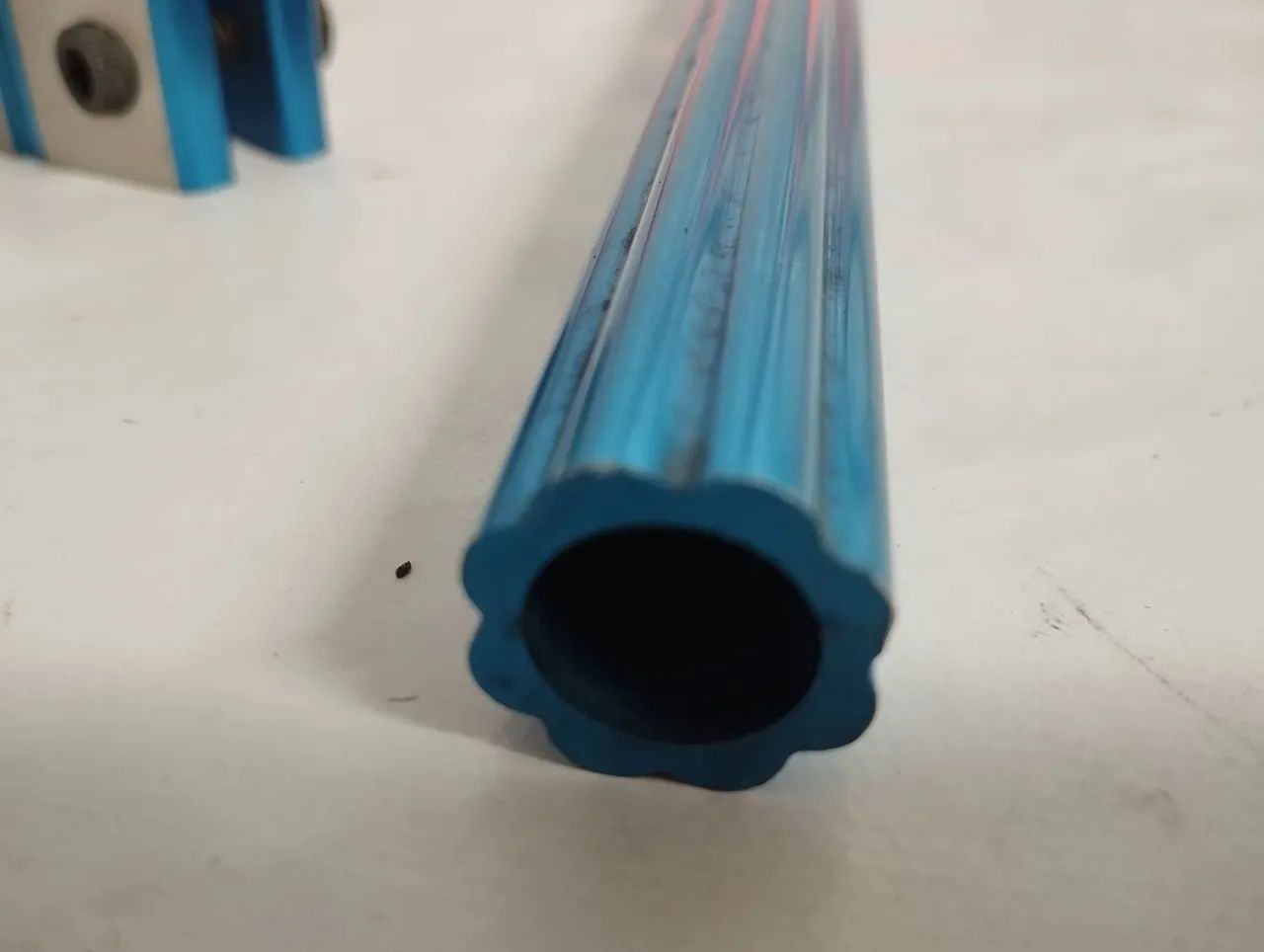 Canote e Abraçadeira Caloi Cross Extra Light Anodizado Azul Novo - Foto 5