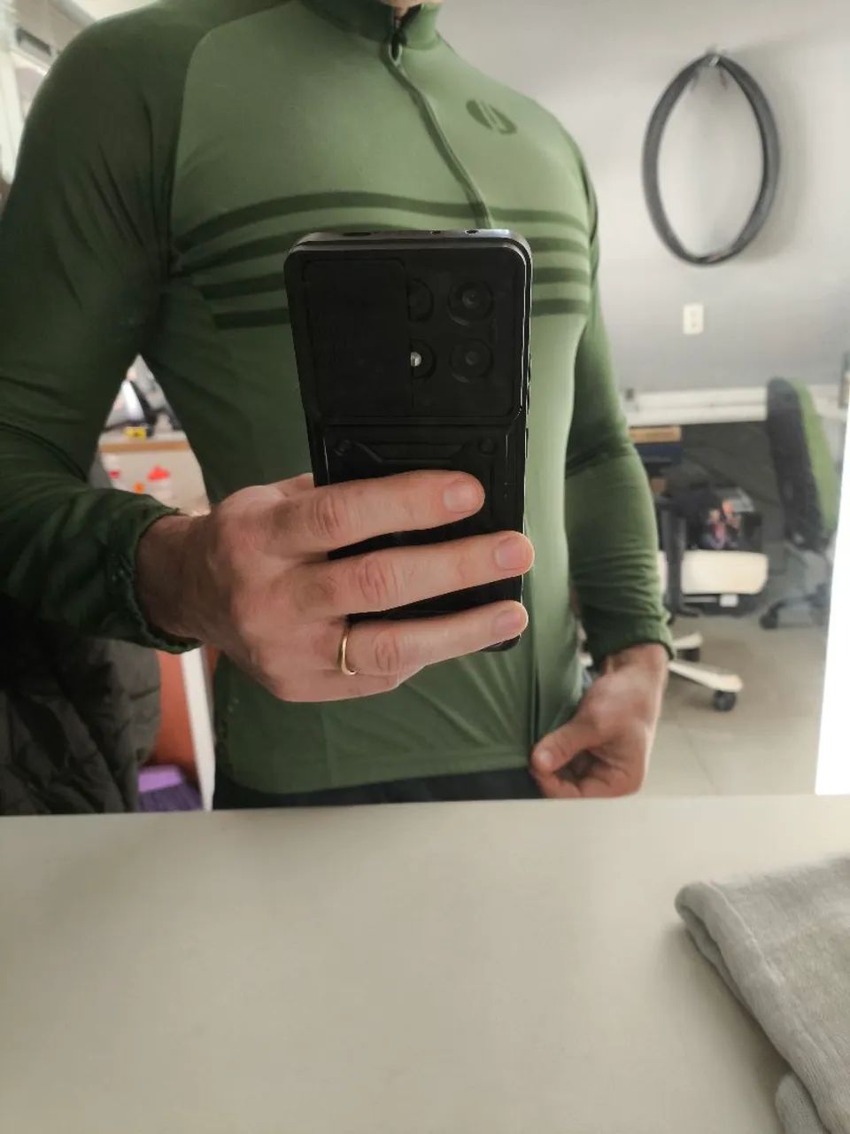 Camisa de Ciclismo Verde - Long Sleeves - Foto 4