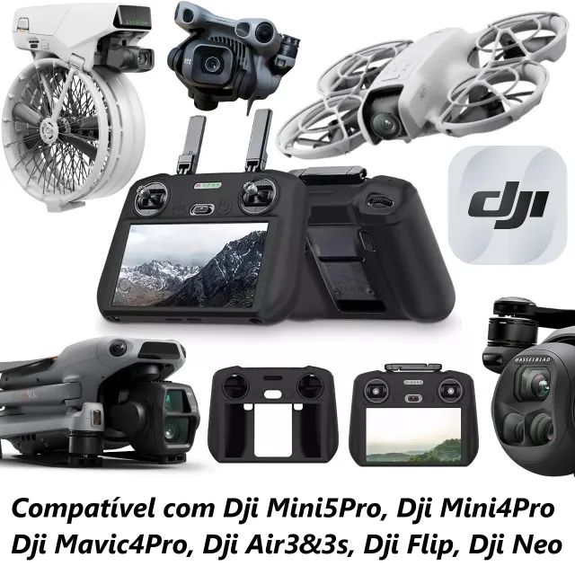 Drone Dji Mini 5 Pro Só 1 Capa Silicone Controle Remoto Tela Dji Rc2 Mini4Pro Air3s Flip