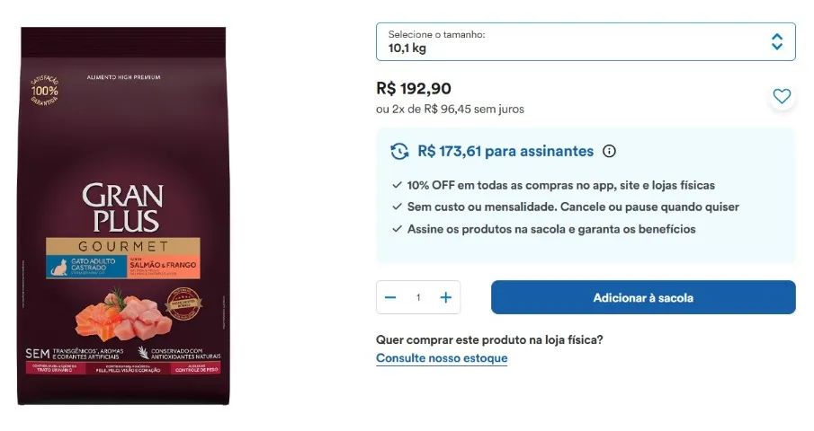 ração gran plus gato castrado - Foto 3
