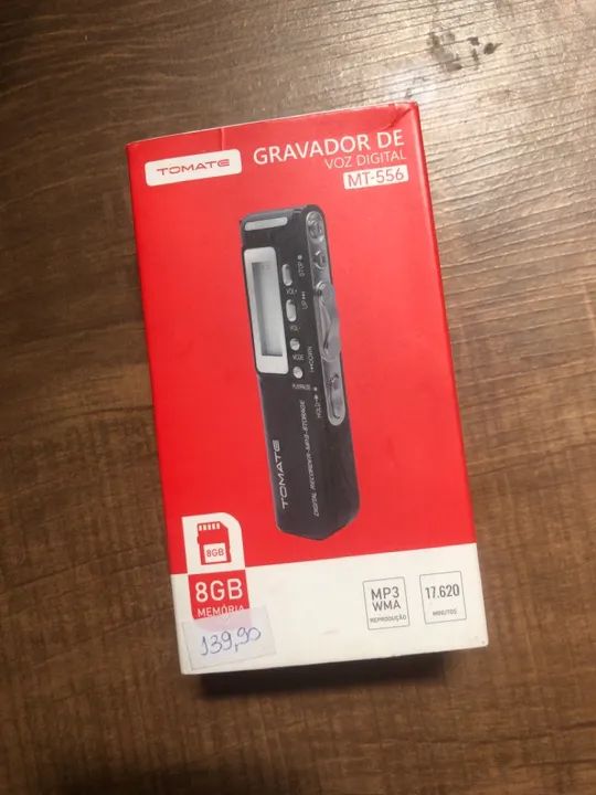 Gravador de Voz Digital Tomate MT-556 8GB