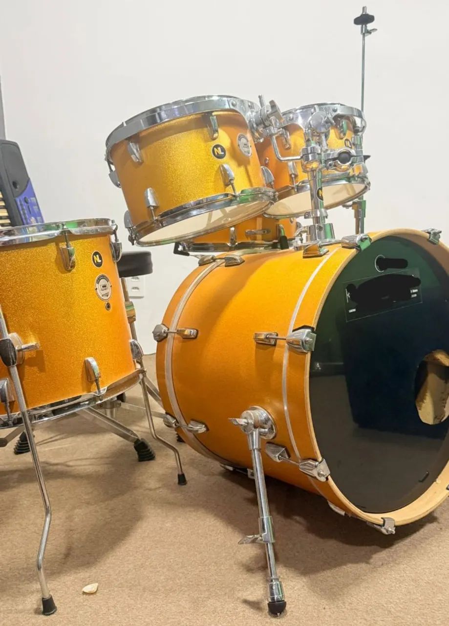 bateria D-One Rocket na cor Orange Satin Sparkle. - Foto 5
