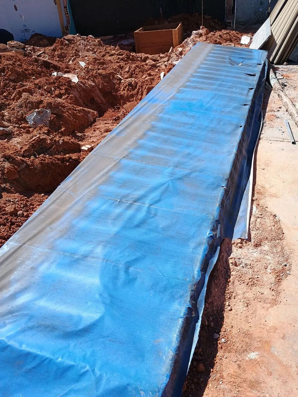 Toldo Lona azul para área externa - Foto 3