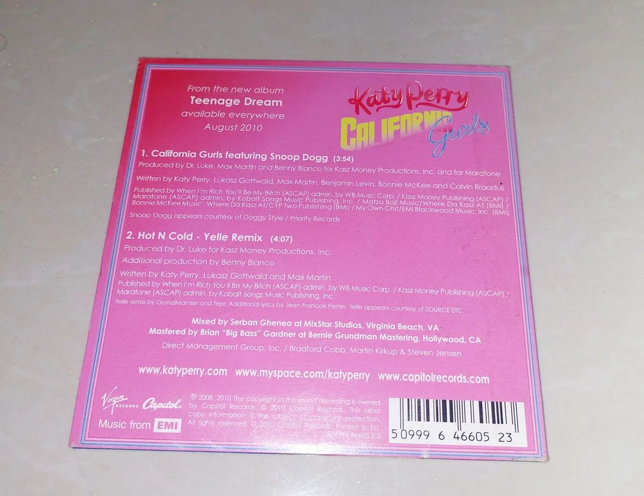 Cd single card Katy Perry California Gurls/ Hot n cold - Foto 2