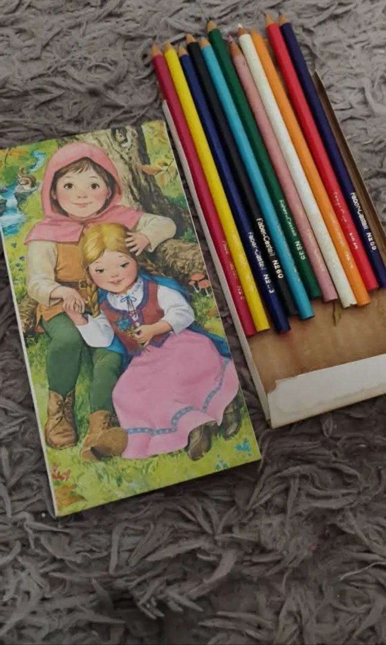 Caixa de lápis de cor Faber-Castell antigo 