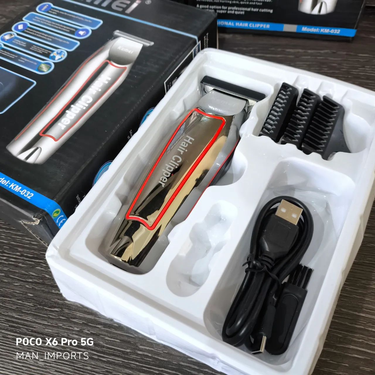 KEMEI 032 - Aparador de Corte/Acabamento para Barba/Cabelo - Foto 5