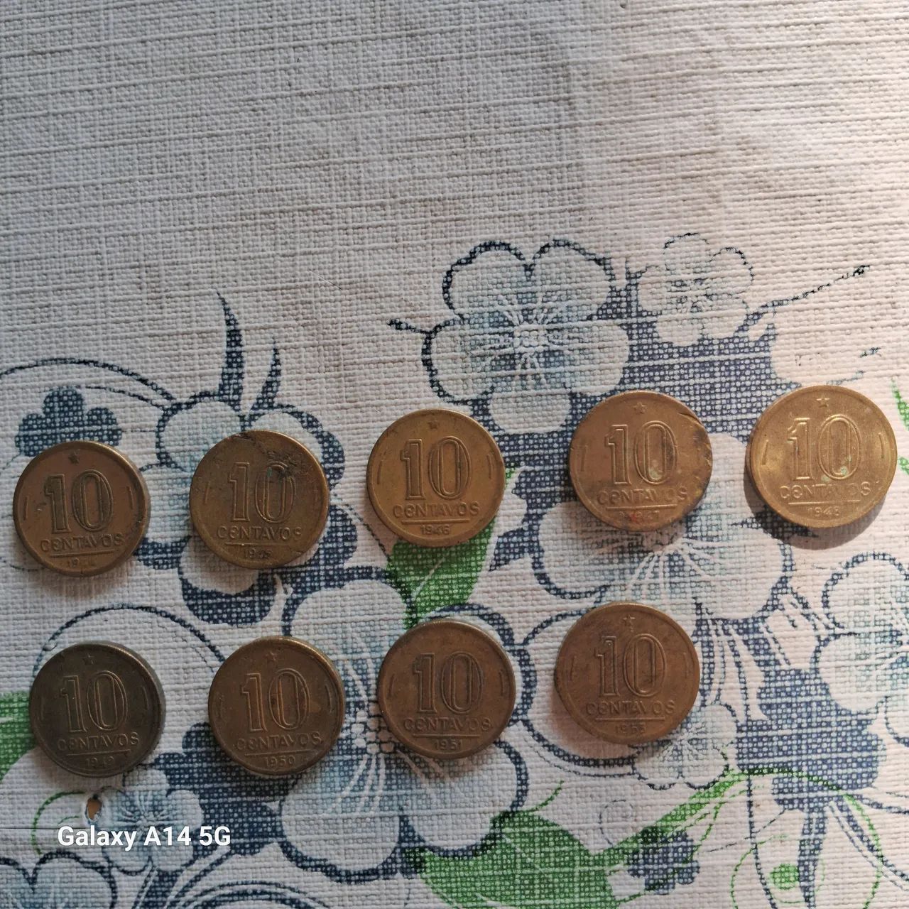 Moedas antigas de cruzeiros de 10 centavos ,de 1942 a 1955 - Foto 3