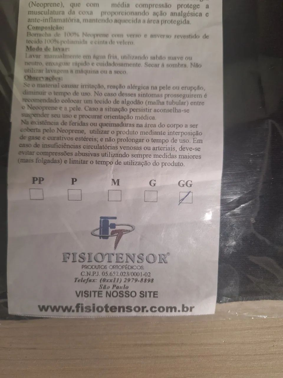 FISIOTENSOR Coxal Neoprene - Tamanho GG - Foto 3