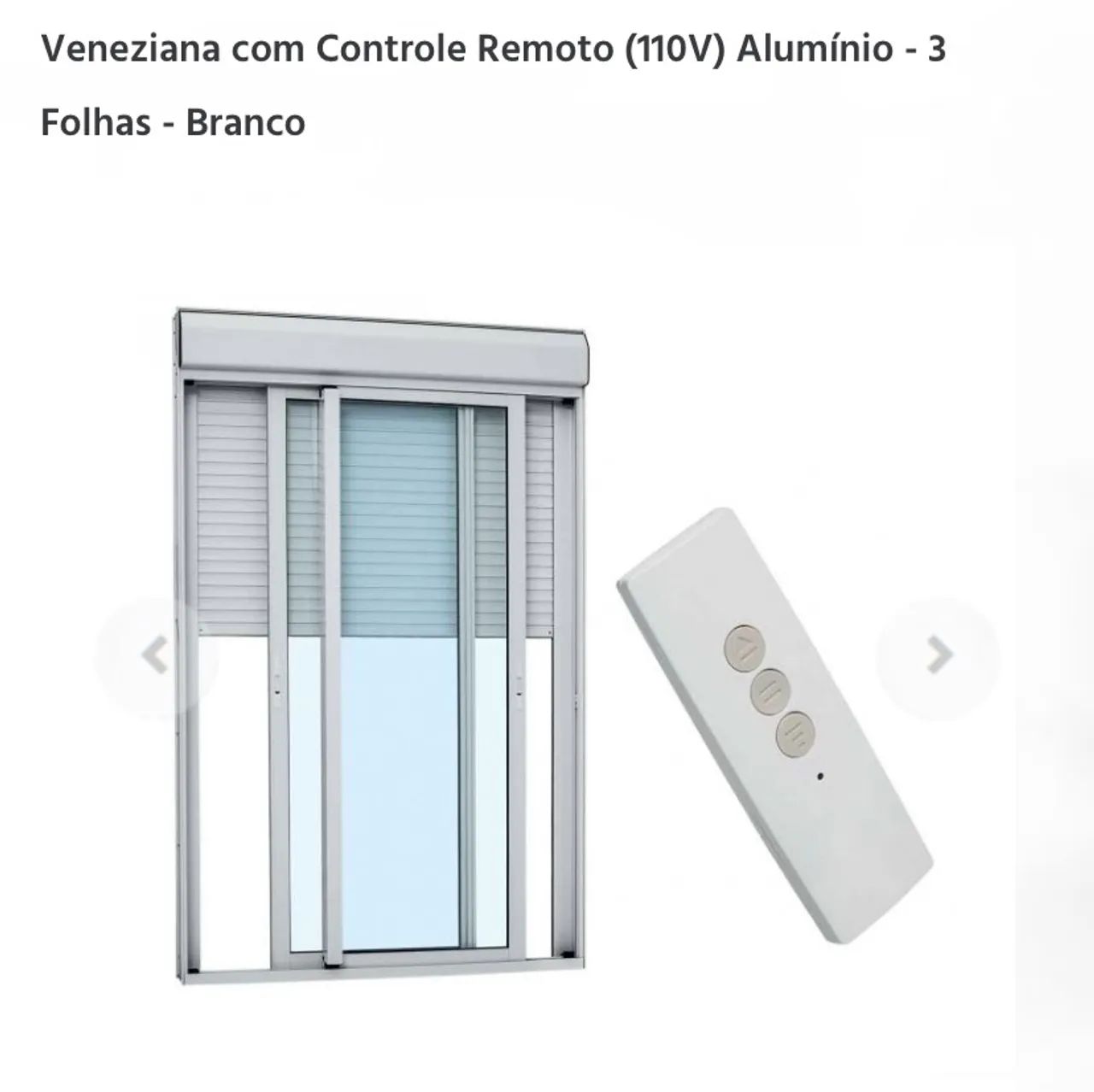 Porta esquadria de alumínio com veneziana motorizada.