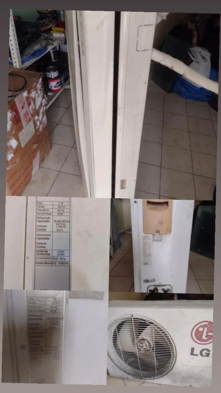 Ar Condicionado Split LG 18.000 BTUs com defeito 