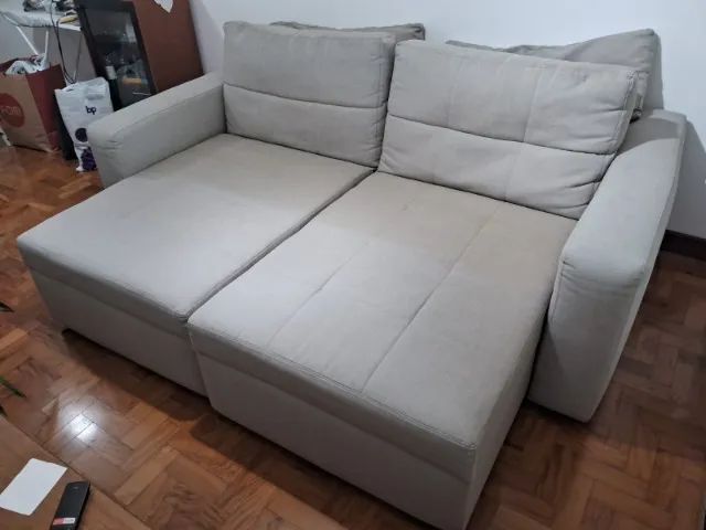 Sofá extensível e reclinável com assentos retráteis e almofadas soltas - Foto 4
