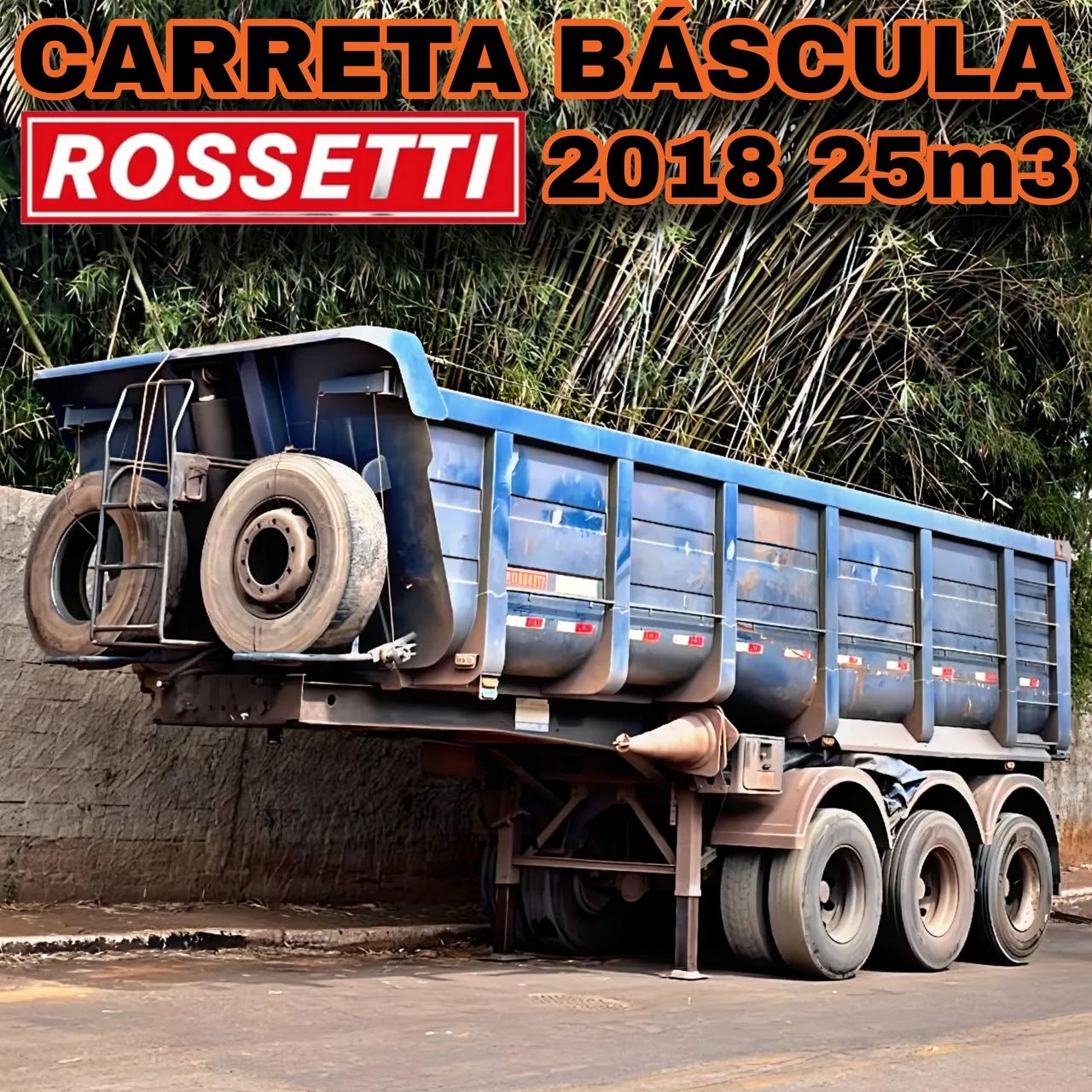 Carreta Caçamba Rossetti 25m³ 3 Eixos