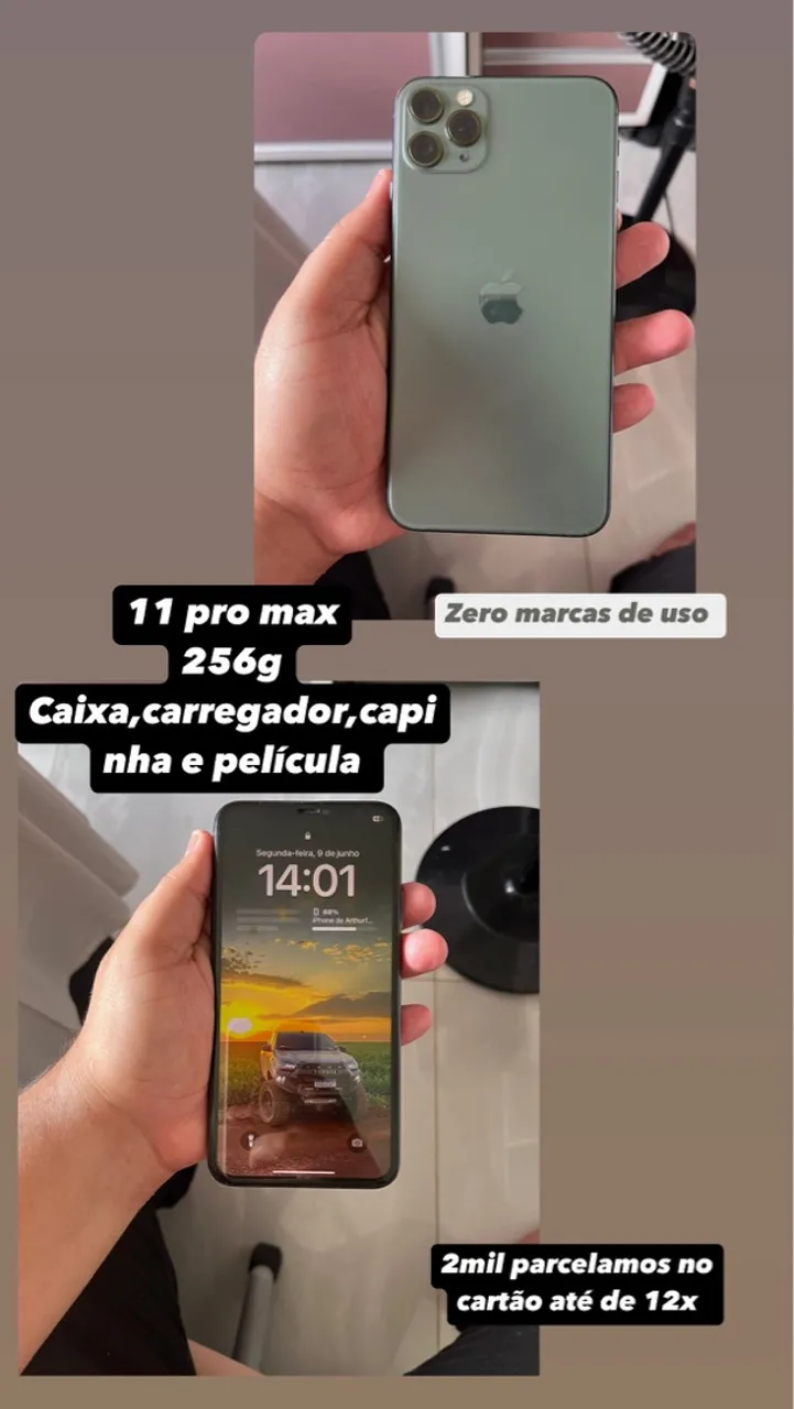 11 pro max em perfeito estado e saúde da bateria nota caixa carregador ?