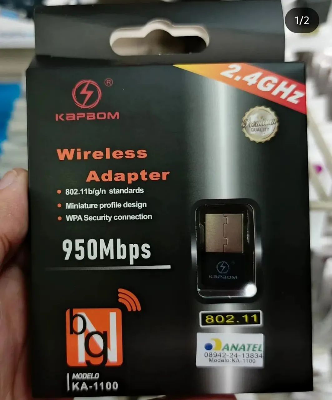 Adaptador Wireless USB 2.4GHz 950Mbps