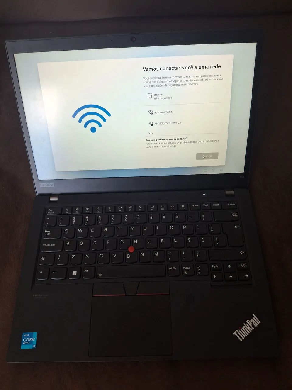Notebook Lenovo ThinkPad com processador Intel VPro I5, 14 polegadas 16GB, 256GB