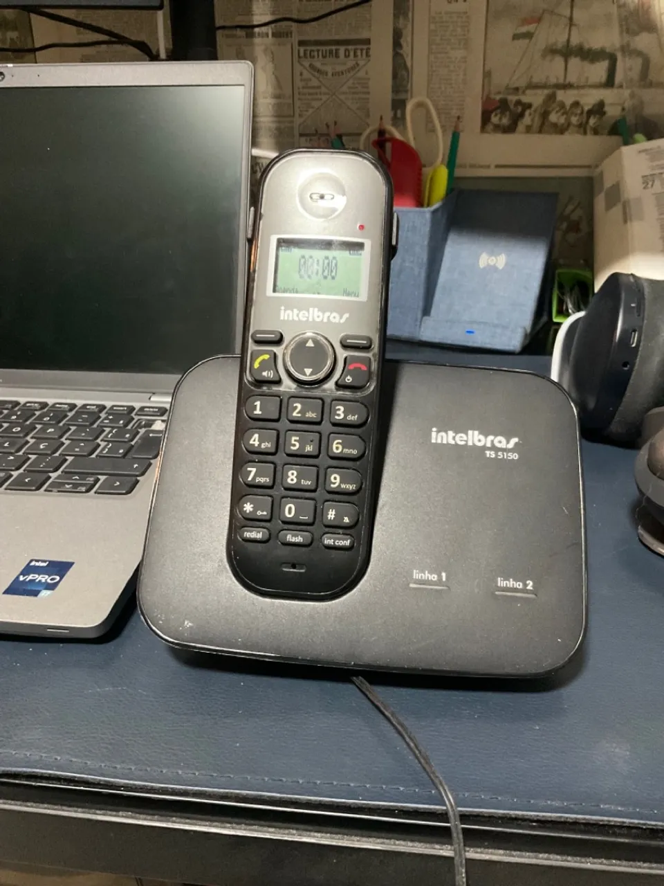 Telefone sem fio com 2 linhas Intelbras TS 5150
