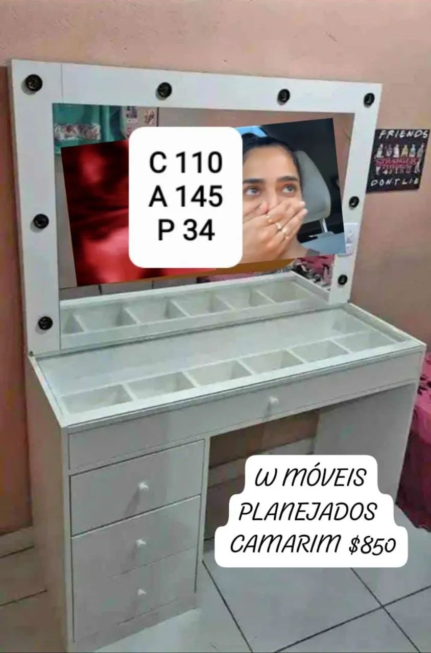 Penteadeira Camarim 100% MDF