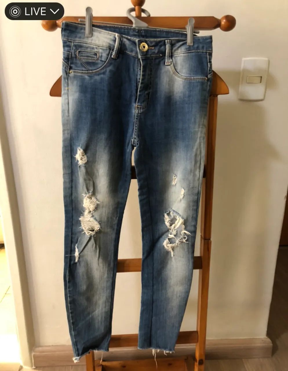 CALÇA JEANS FEMININA TAMANHO 38 - Foto 2