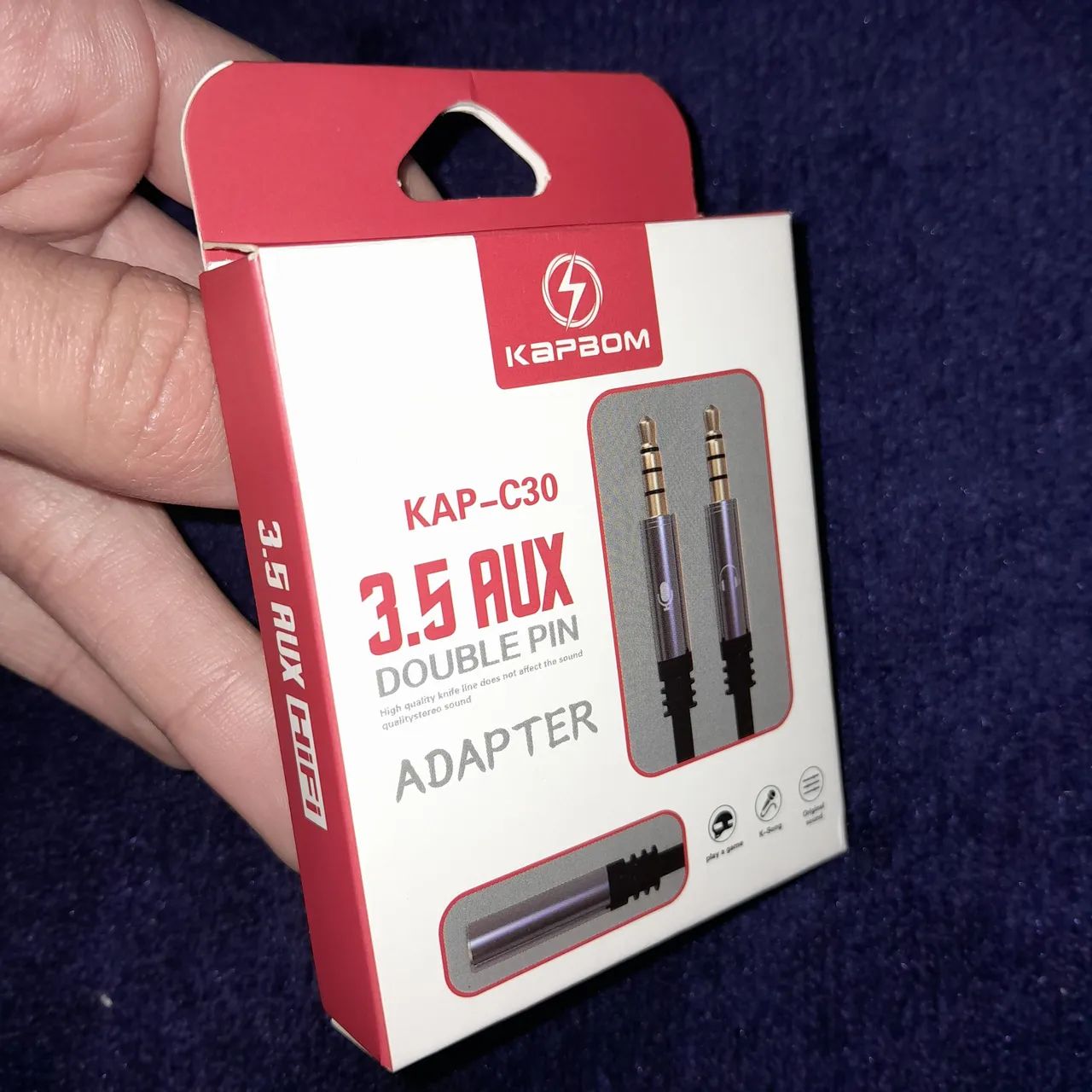 Cabo Adaptador P3 Fêmea Para 2 P2 Macho Kapbom - Kap-c30 - Foto 3