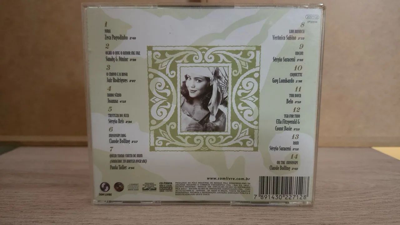 Novela O Cravo e a Rosa - CD com a trilha sonora original  - 2000 - Foto 2