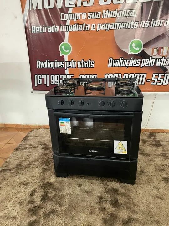 Fogão suggar 5 bocas mesa de vidro ((ENTREGO))