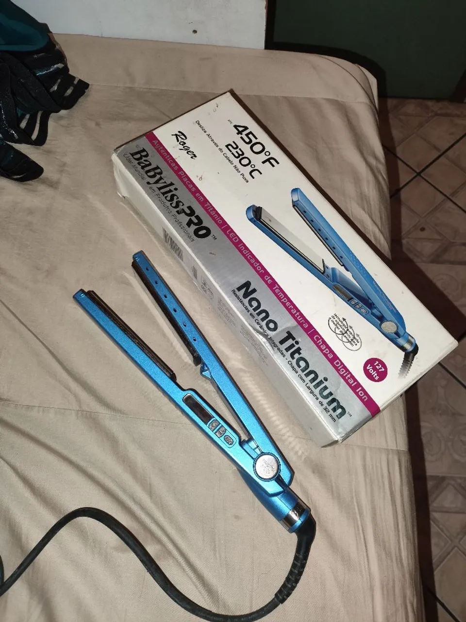 Prancha Babyliss Pro Nano Titanium(usado apenas 2vezes uso doméstico)