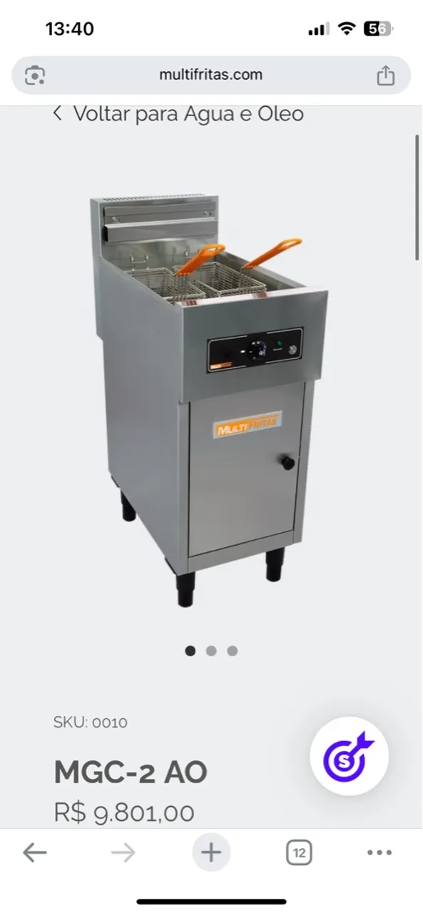 Fritadeira Industrial MGC-2 AO - Multifritas