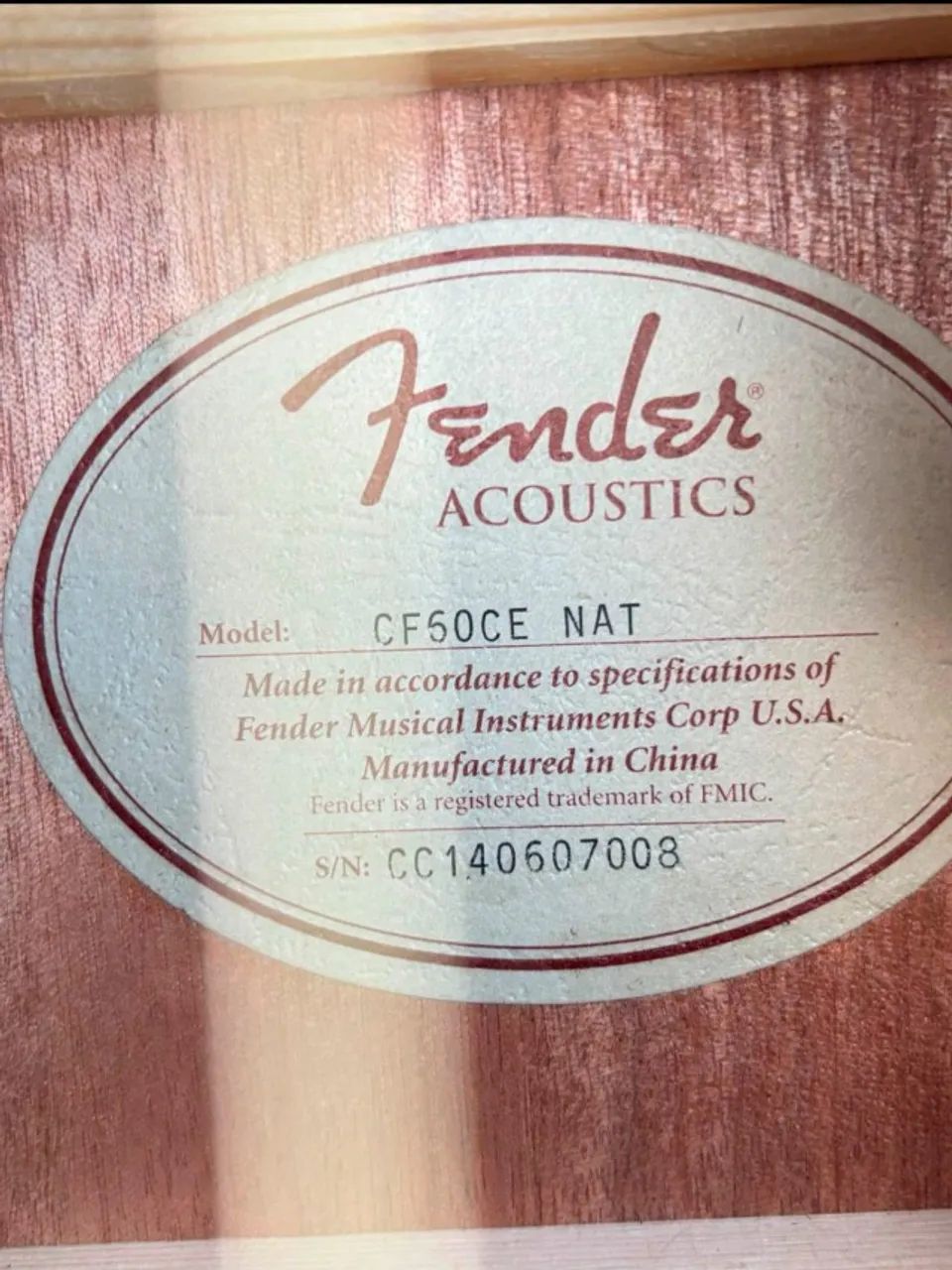 Vendo Violão Fender CF60CE NAT + Case Rígido de Luxo - Foto 5