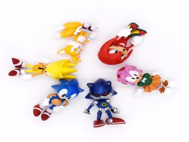 Kit com 06 Bonecos Miniatura Sonic Tails The Hedgehog 2 - Mega Drive MD Sega Genisis - Foto 4