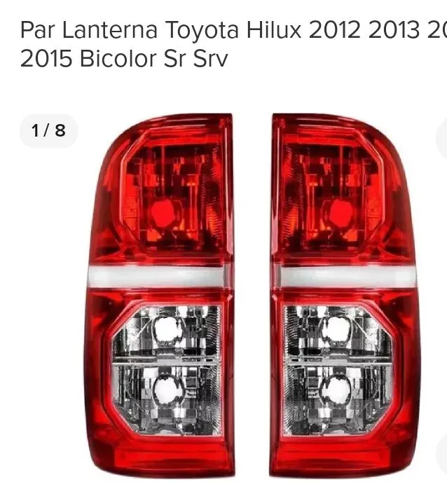 Lanterna Traseira Toyota Hilux 2012 2013 2014 2015 Bicolor Sr Srv