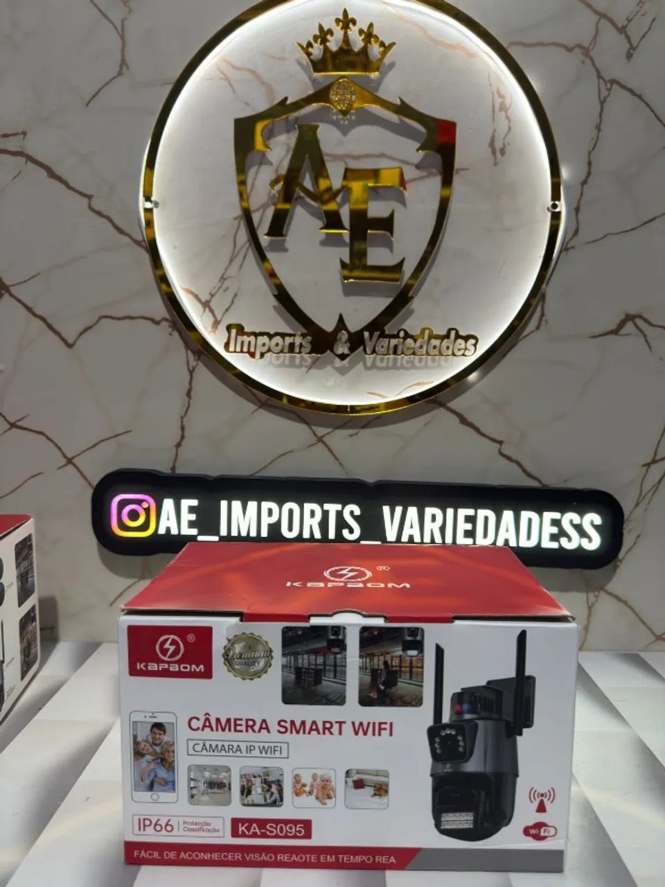 camera segurança wifi dupla imagem com sirene - Foto 2