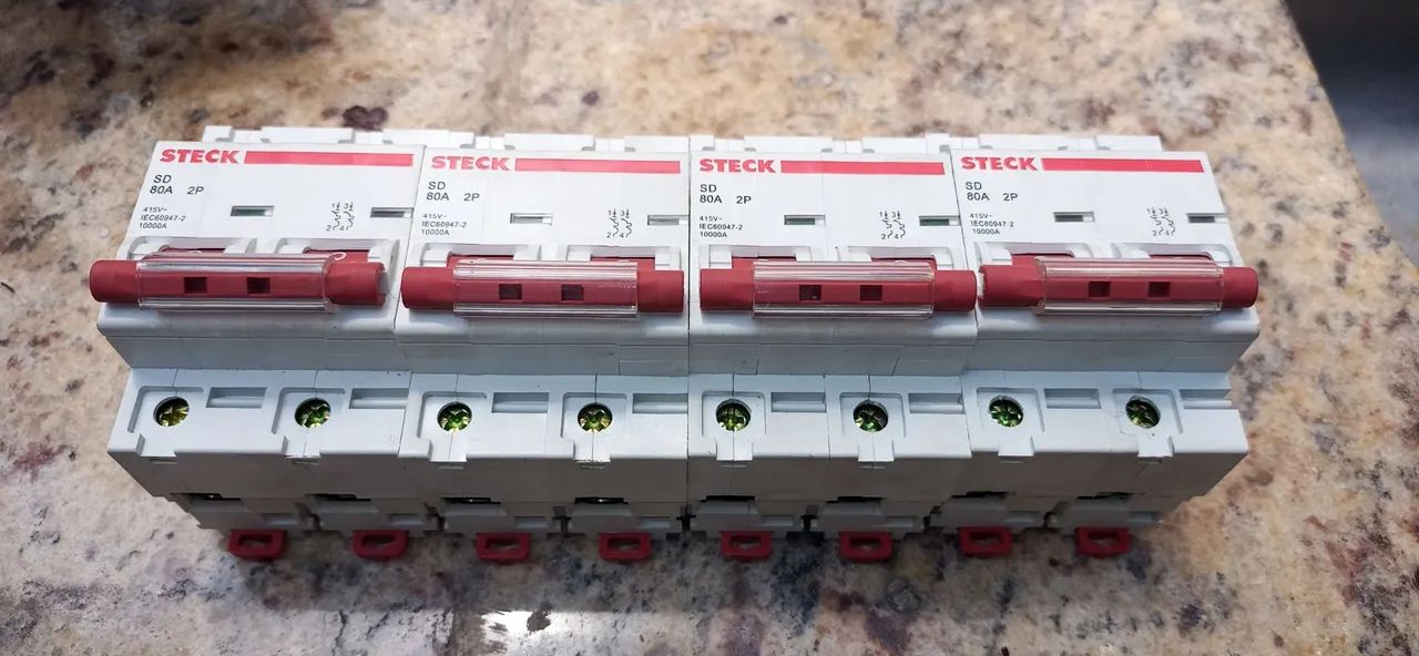 Disjuntor Bipolar Steck SD 80A 415V - Foto 5