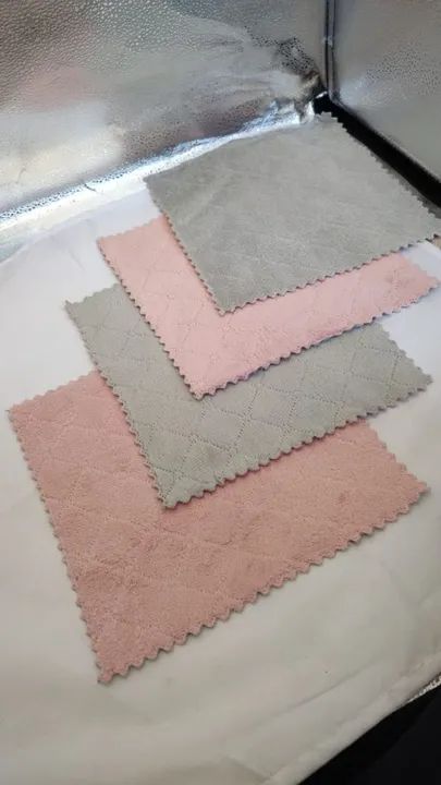 Panos De Limpeza De Fibra Micro Anti Aderente Para Lavar. KIT Com 5 Unidades  - Foto 5