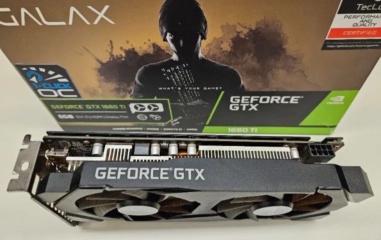 Placa de Vídeo Galax GTX 1660 Ti 6GB Dual Fan 1-Click-OC - Foto 4