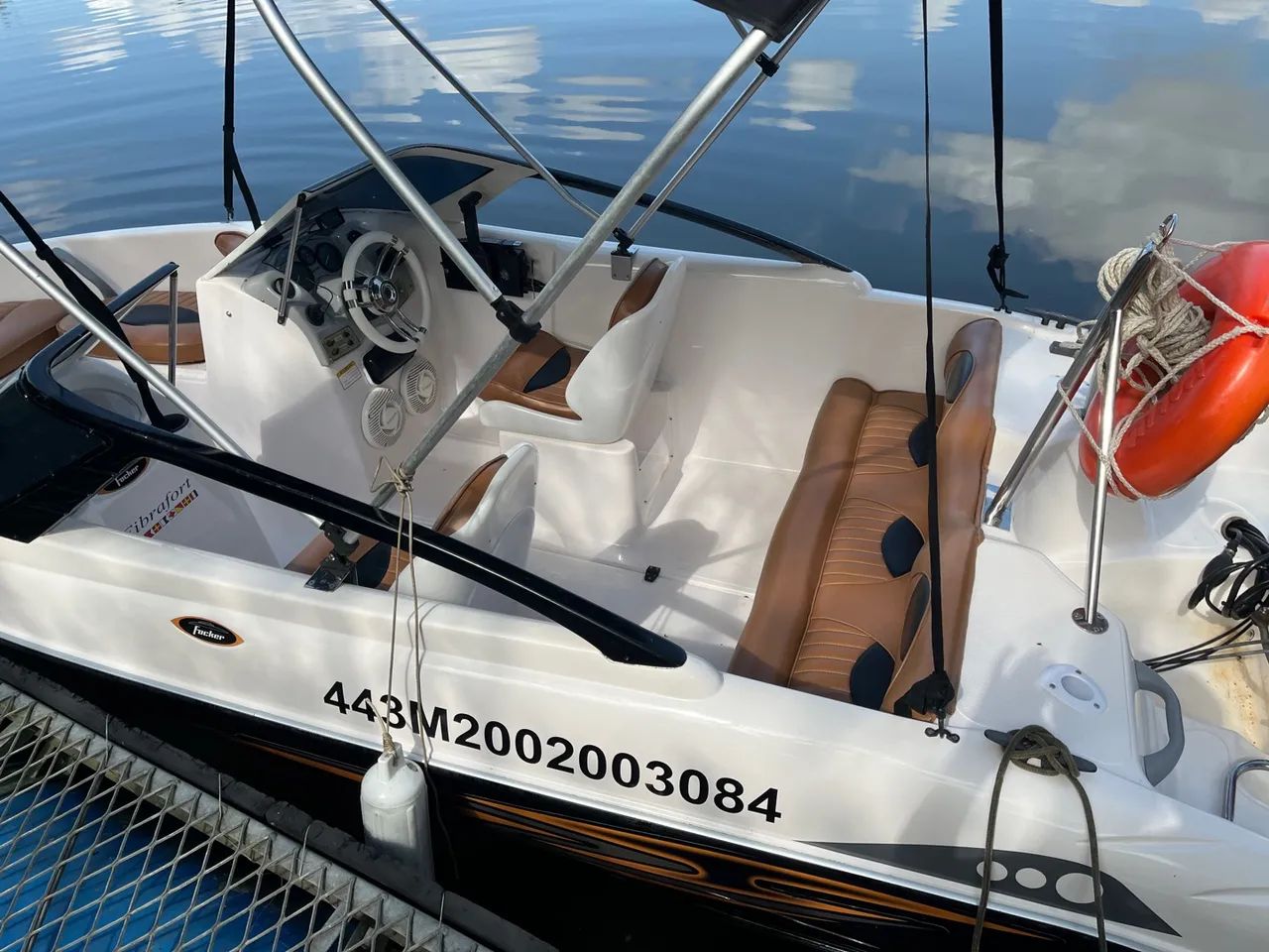 Lancha focker 17 pés linda  - Foto 4