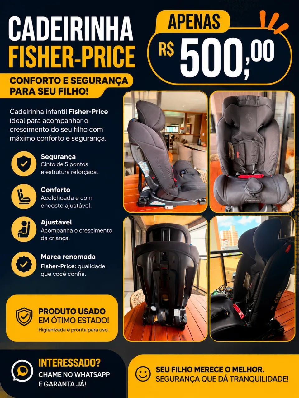 Cadeirinha Fischer Price