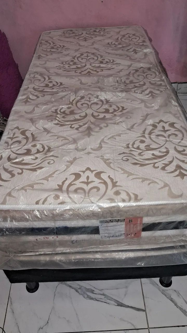 Cama Box colchão de molas (base e colchão) colchão ainda no plástico  - Foto 3