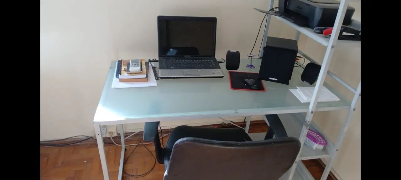 Mesa de escritório tok stok e gaveteiro 3 gavetas metal