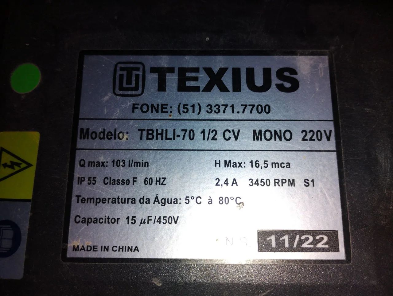 Bomba d'água NOVA. Tampo de Inox 1,2 cv - Foto 4